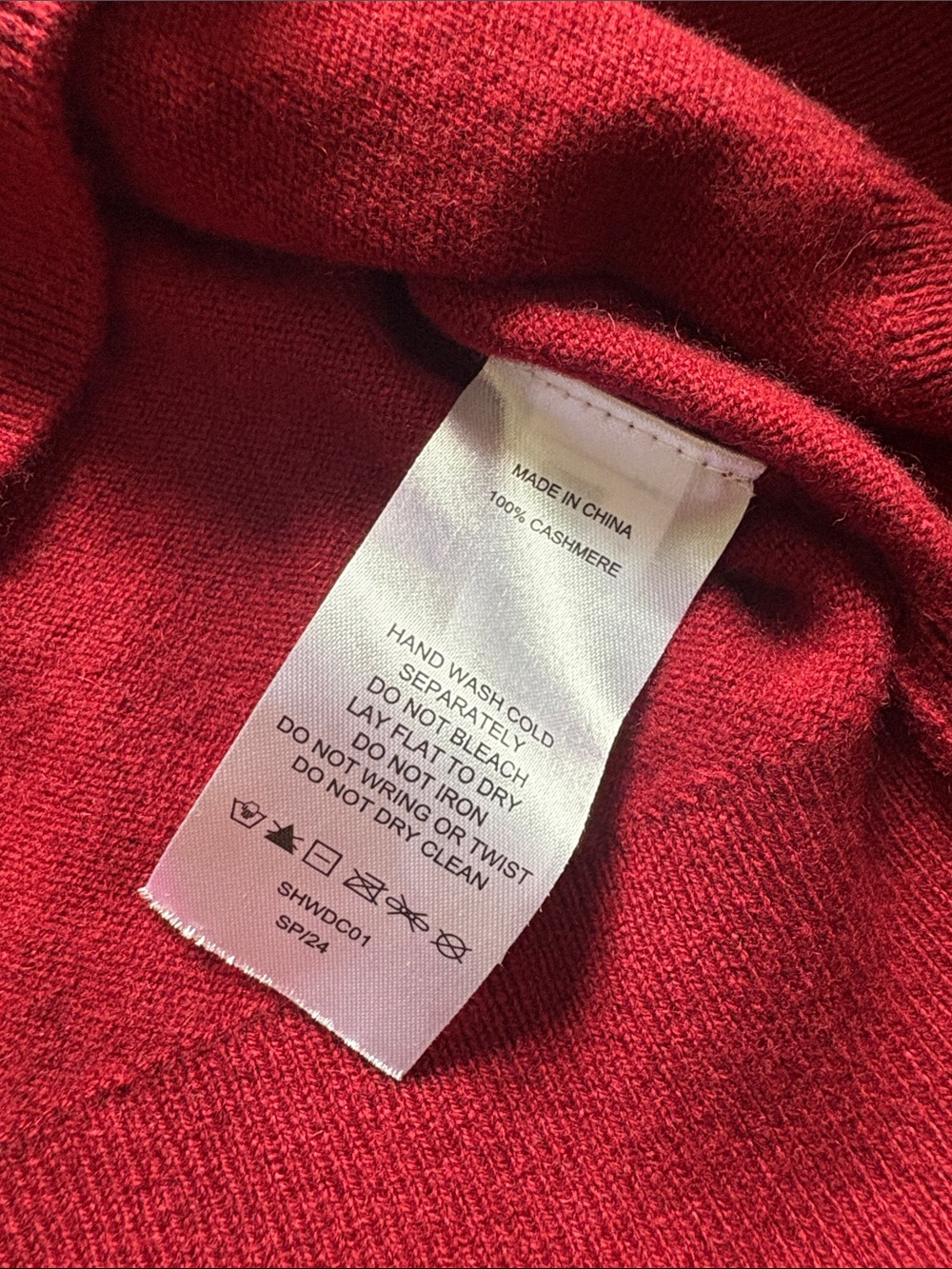 Quince V-Neck Cashmere Sweater - Burgundy XS - Picture 5 of 6